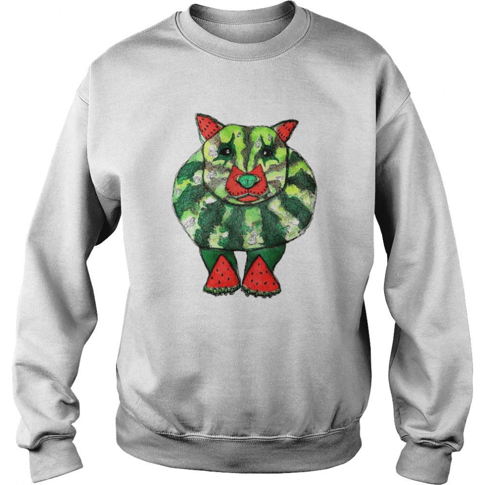 Watermelon Wombat dog mashup shirt Unisex Sweatshirt