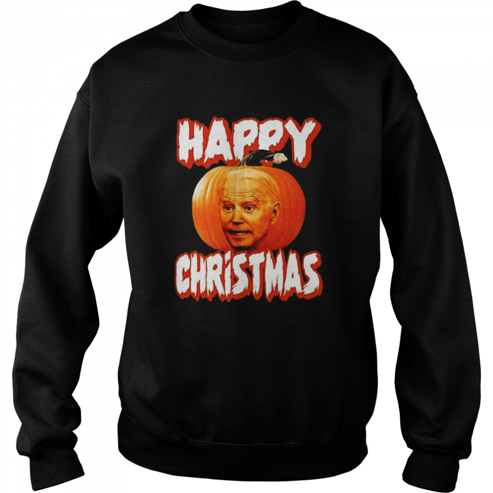 Joe Biden Pumpkin Happy Christmas Halloween Unisex Sweatshirt