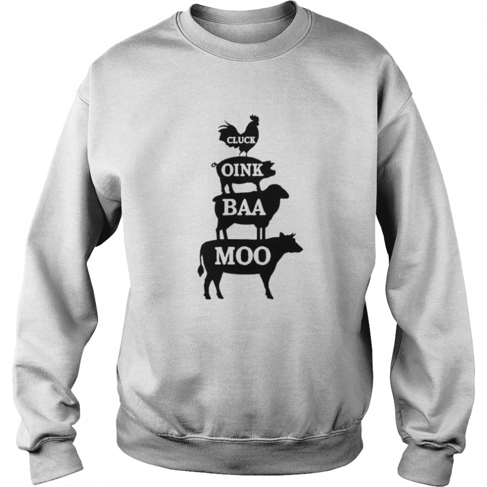 Premium animal farm cluck oink baa moo shirt Unisex Sweatshirt