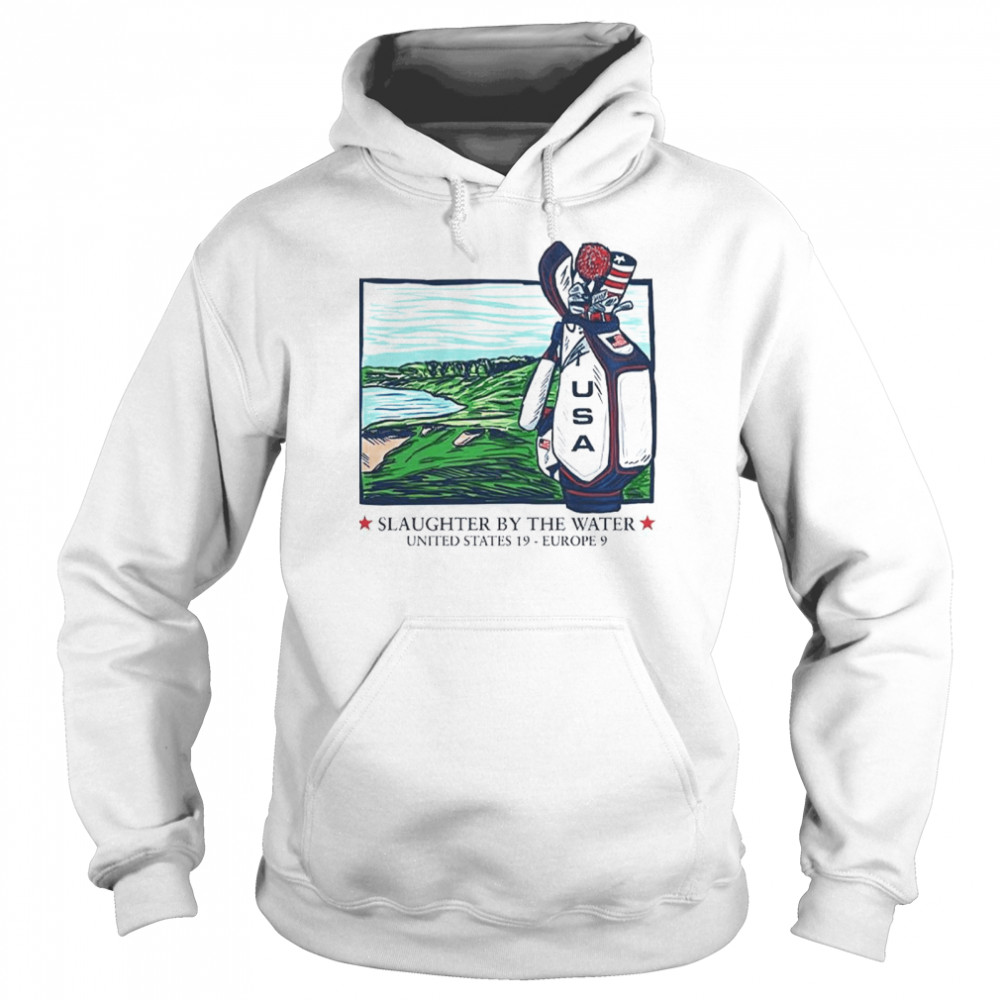 Slaughter by the water United States 19 Europe 9 USA golf shirt Unisex Hoodie