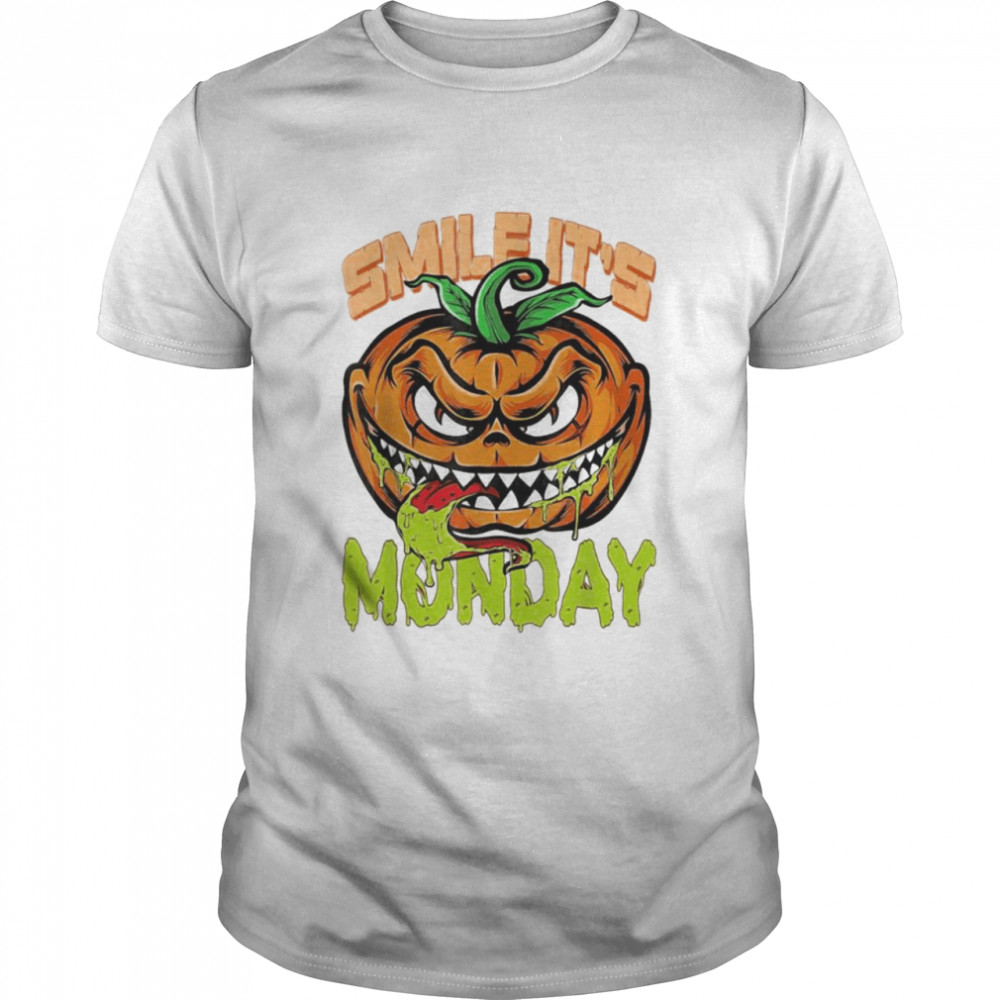 Smile It’s Monday Halloween Happy Pumpkin T- Classic Men's T-shirt