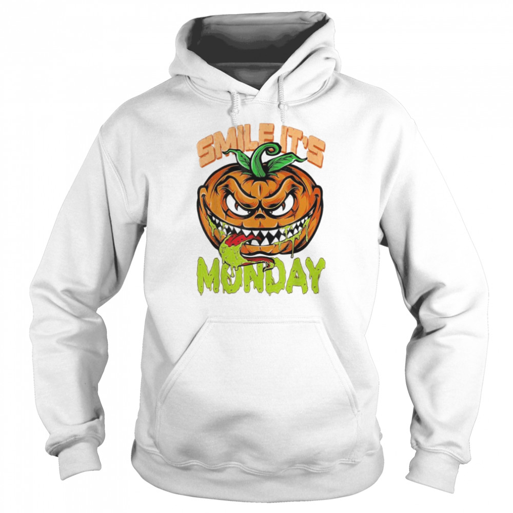 Smile It’s Monday Halloween Happy Pumpkin T- Unisex Hoodie