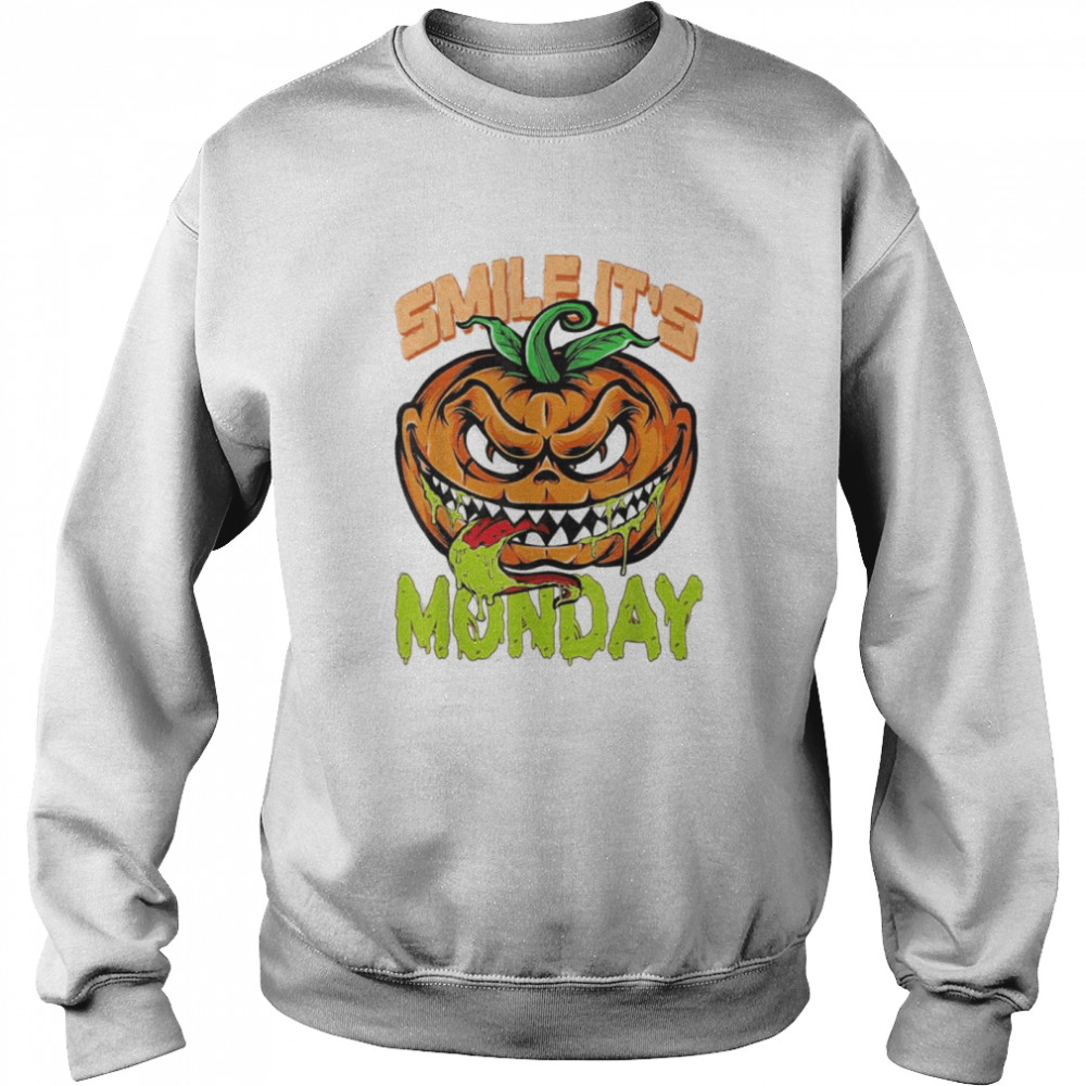 Smile It’s Monday Halloween Happy Pumpkin T- Unisex Sweatshirt