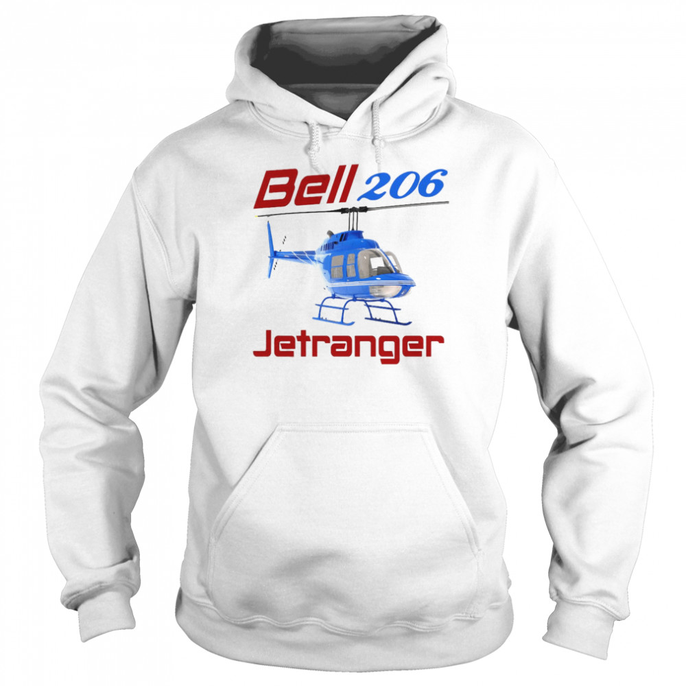 Bell 206 Jetranger Helicopter T-shirt Unisex Hoodie