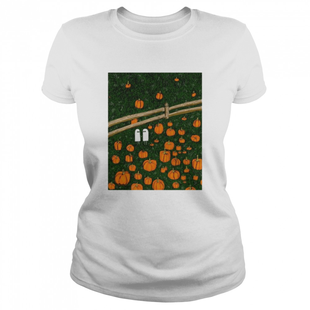 Ghosts Pumpkin Date Night Color Halloween T-shirt Classic Women's T-shirt