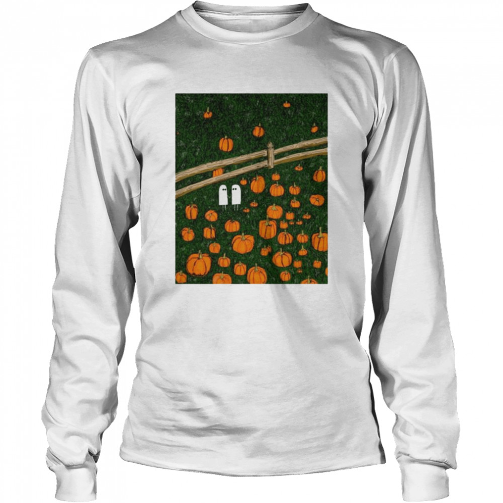 Ghosts Pumpkin Date Night Color Halloween T-shirt Long Sleeved T-shirt