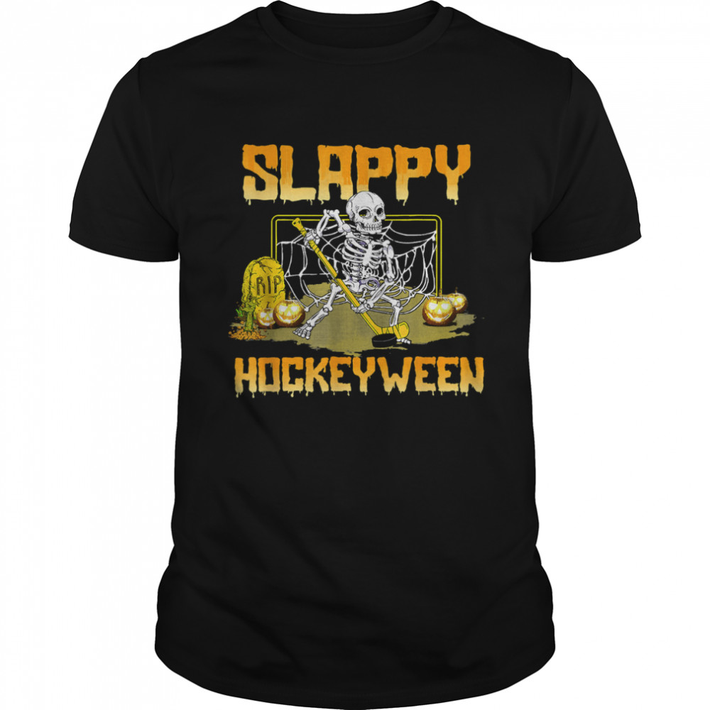 Hockey Slappy Hockeyween Skeleton Halloween Costume T- Classic Men's T-shirt