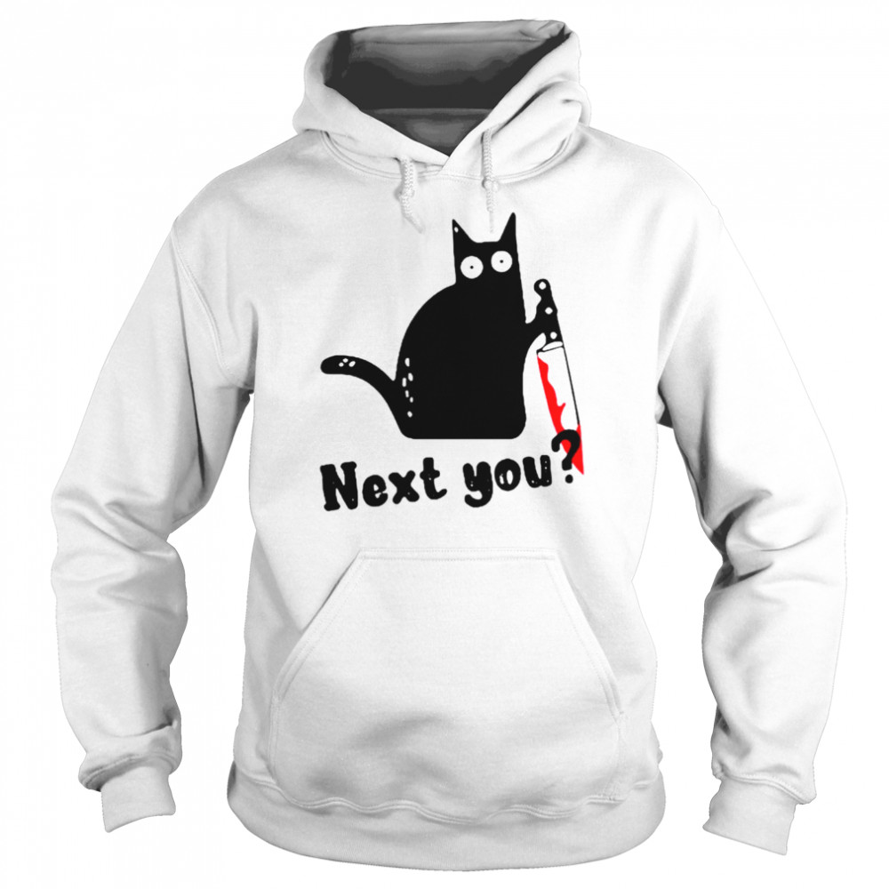 Murderous Black Cat with Knife shirt Unisex Hoodie