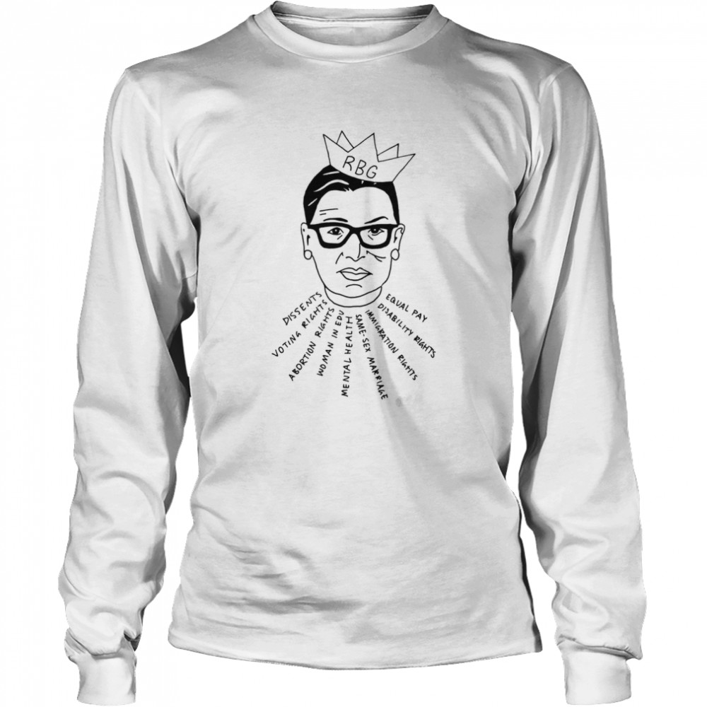 RBG Dissents Voting Rights Abortion Rights Woman In Edu Equal Pay Long Sleeved T-shirt