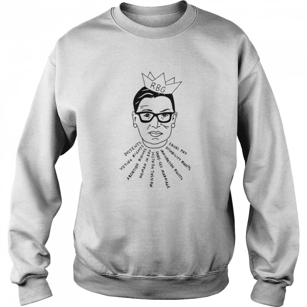 RBG Dissents Voting Rights Abortion Rights Woman In Edu Equal Pay Unisex Sweatshirt