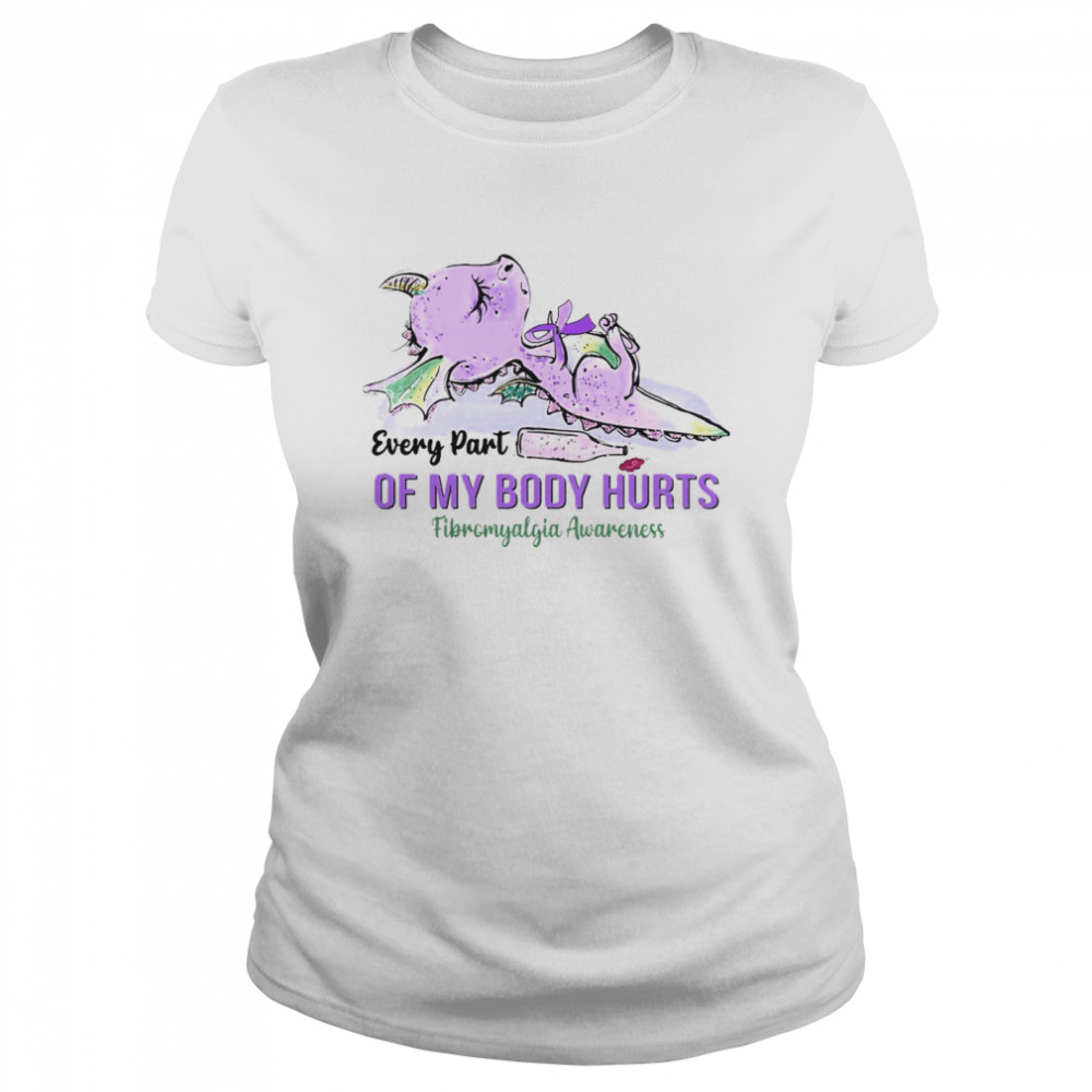 Stitch Every Part Of My Body Hurts Fibromyalgia Awareness T-shirt Classic Women's T-shirt