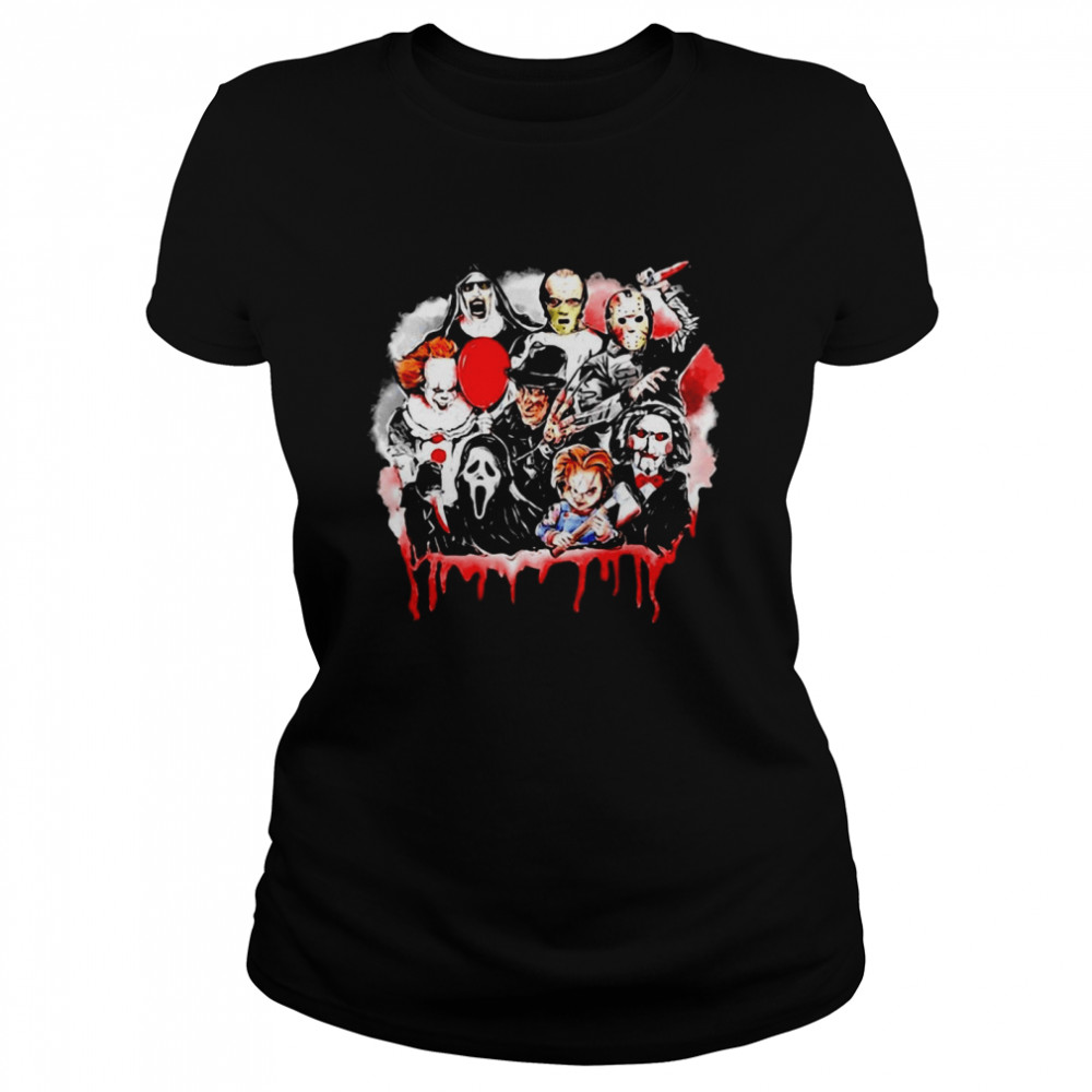 Horror Movie Characters Team Happy Halloween 2021 Classic Women's T-shirt