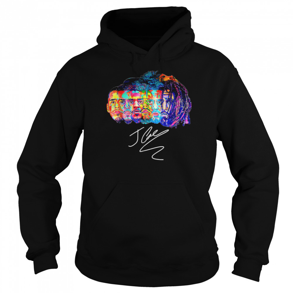 J Cole Tee Rapper Signature Retro Vintage T- Unisex Hoodie