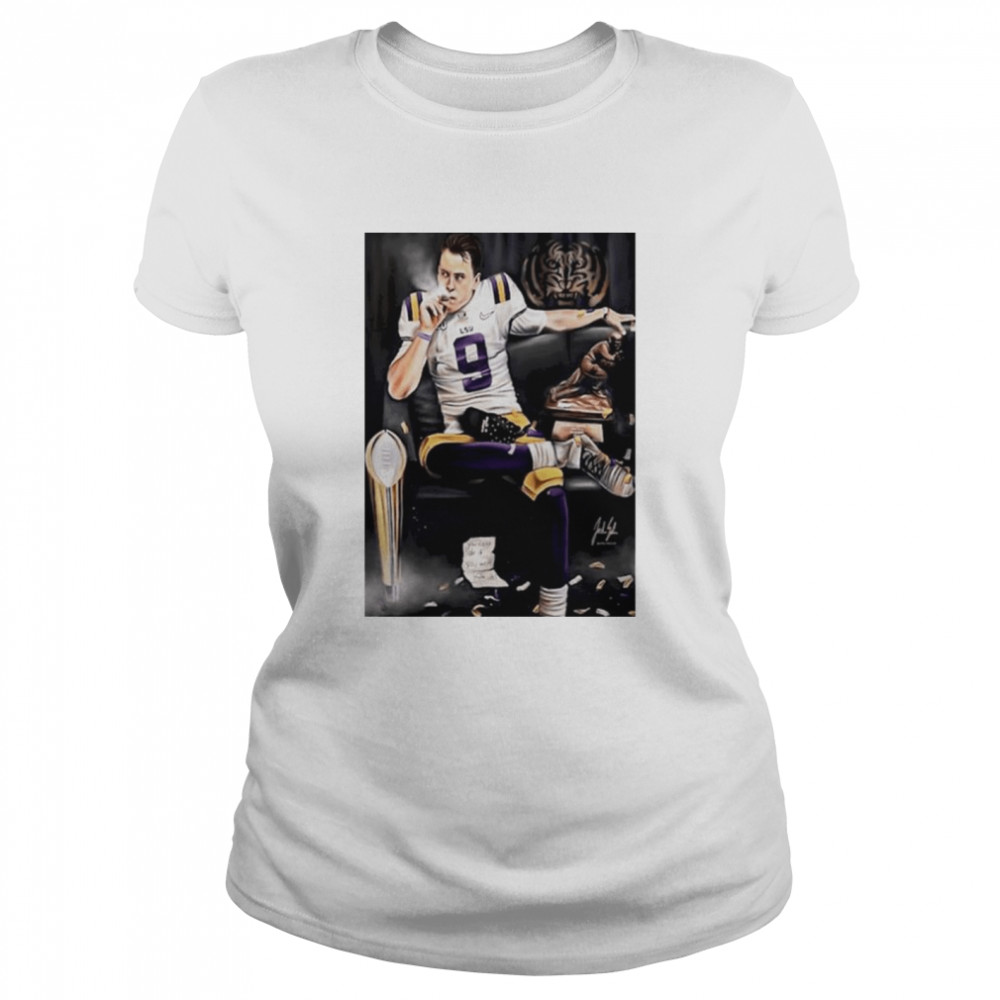 Joe Burrow / LSU Celebratory Cigar Tee shirt Smokin Joe Bengals Cincinnati  NFL QB T-Shirt