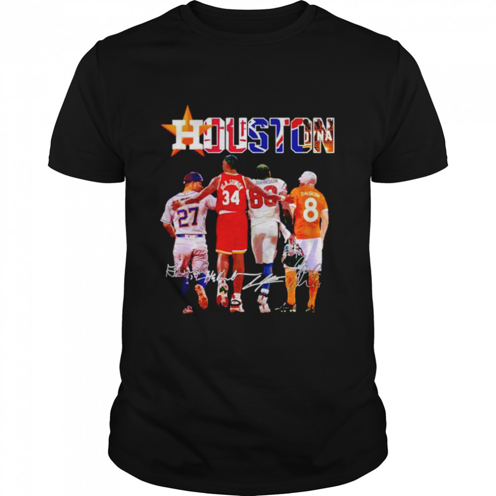 José Altuve Olajuwon Johnson Dalglish Houston signatures shirt Classic Men's T-shirt