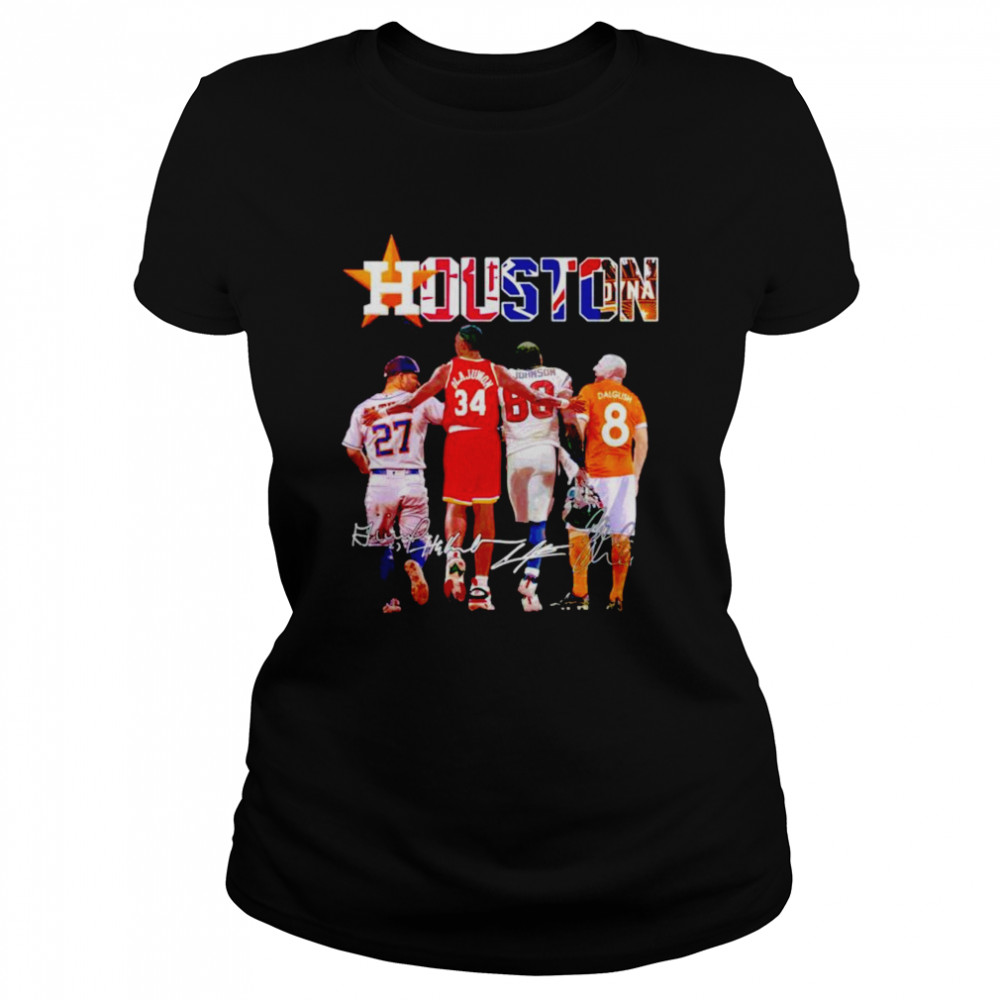 José Altuve Olajuwon Johnson Dalglish Houston signatures shirt Classic Women's T-shirt