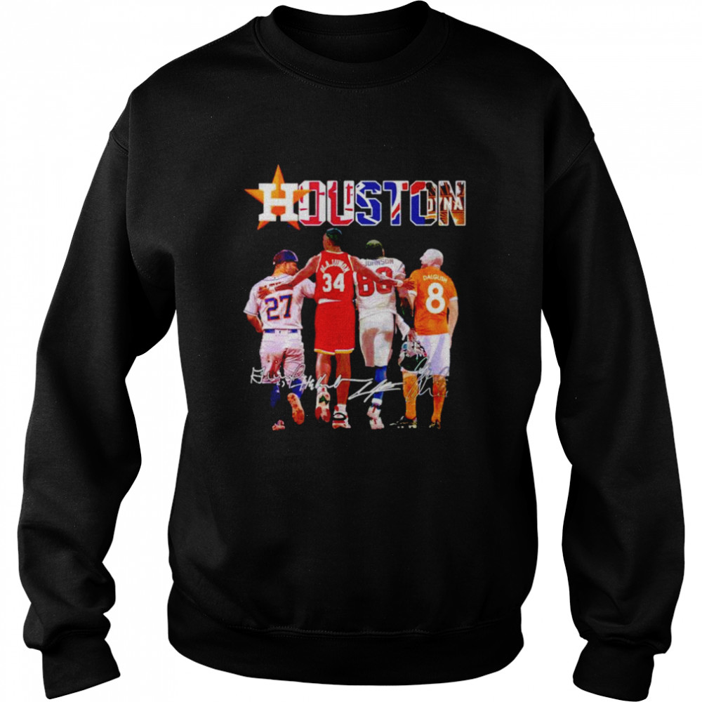 José Altuve Olajuwon Johnson Dalglish Houston signatures shirt Unisex Sweatshirt