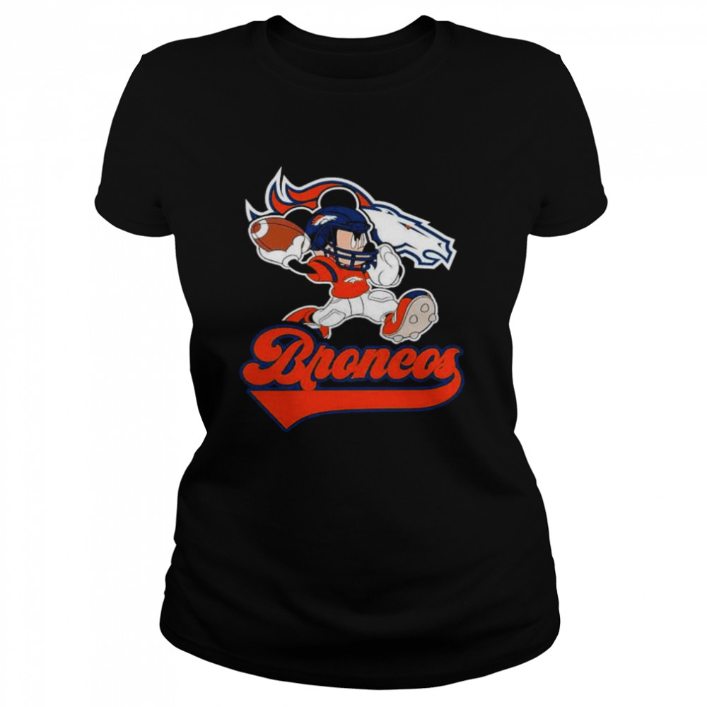 Mickey Mouse Player Denver Broncos shirt Classic Women's T-shirt