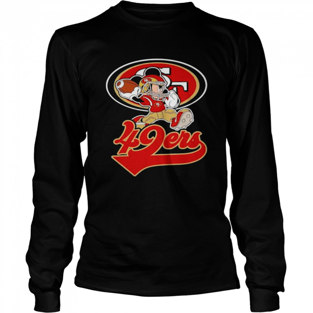 Mickey Mouse Player San Francisco 49Ers shirt Long Sleeved T-shirt