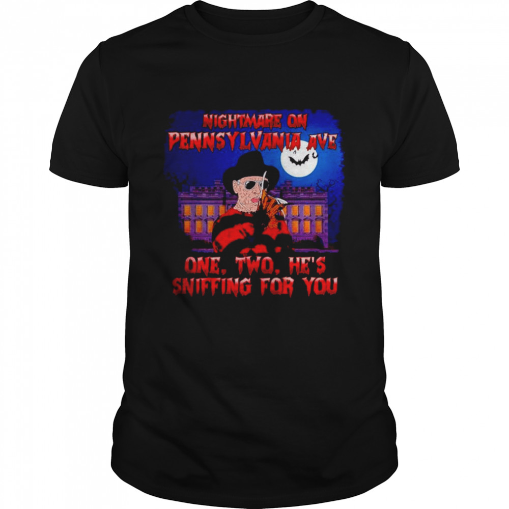 Nightmare On Pennsylvania Ave One Two He’s Sniffing For You Freddy Krueger shirt Classic Men's T-shirt