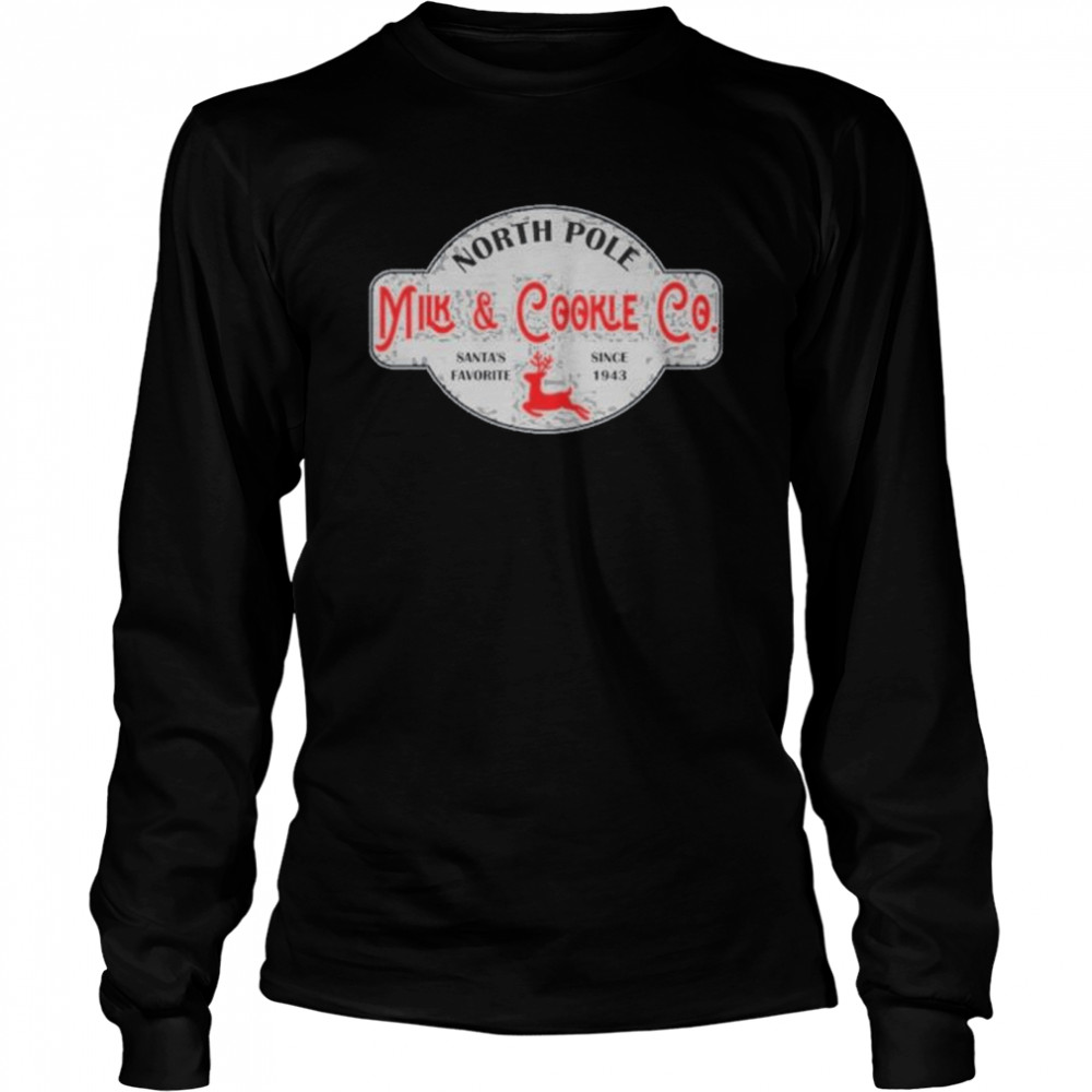 North Pole Milk and Cookie Co Christmas Long Sleeved T-shirt