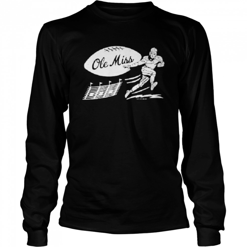 Ole Miss Football White Ole Miss Wordmark T-shirt Long Sleeved T-shirt