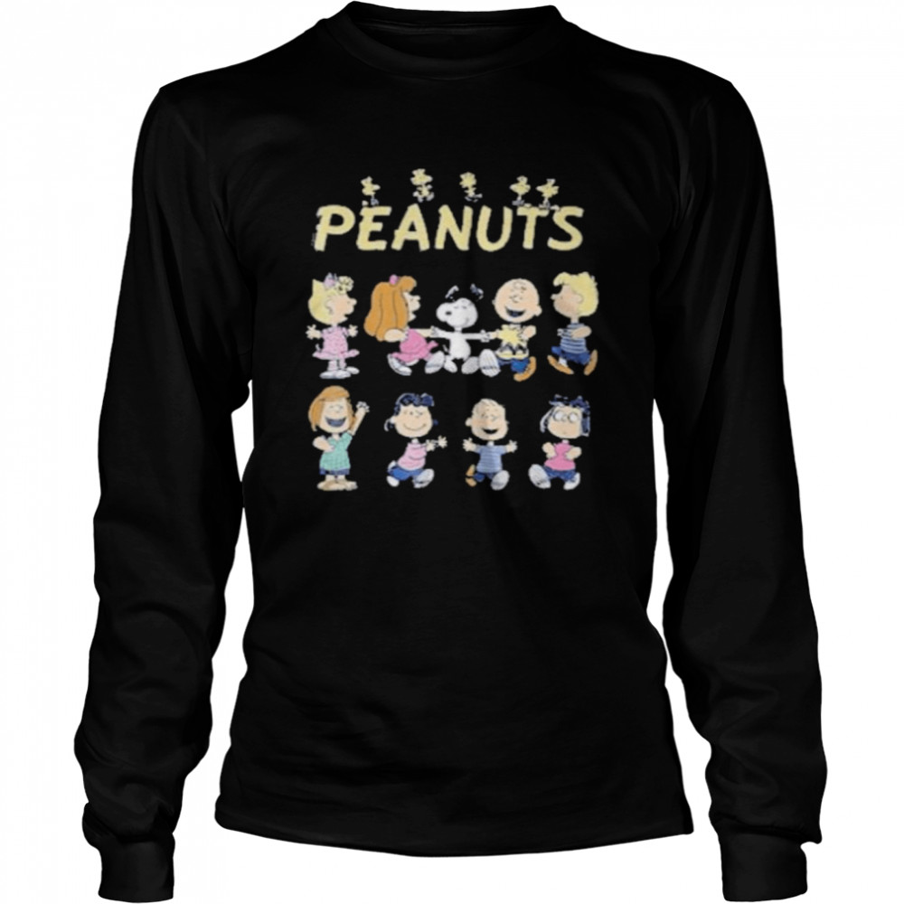 Peanuts snoopy and charlie brown and woodstock and friends shirt Long Sleeved T-shirt