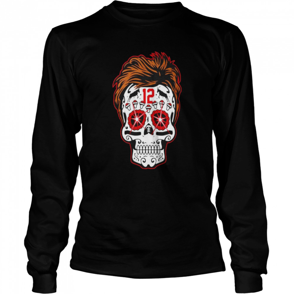 Tom Brady Goat Sugar Skull T-shirt Long Sleeved T-shirt