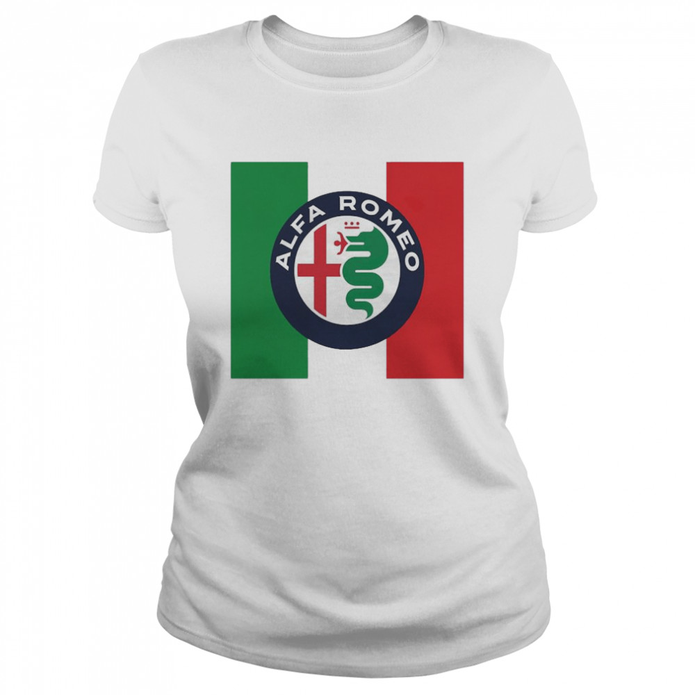 slids fiktiv mærke Alfa Romeo Italian Car flag shirt - T Shirt Classic