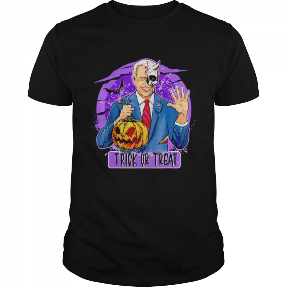 Halloween Trick or Treat Funny Joe Biden Pumpkin shirt