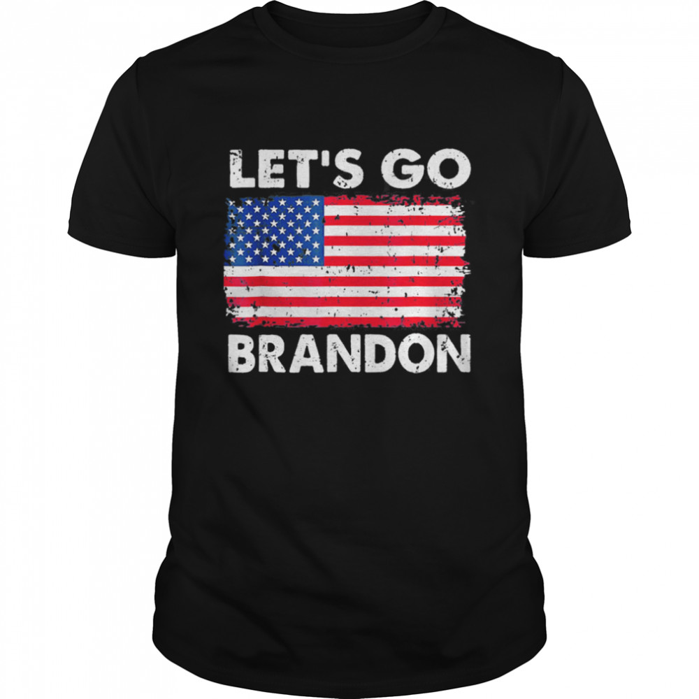 Let’s Go Brandon Joe Biden Chant Anti biden Us Flag Tee Shirt