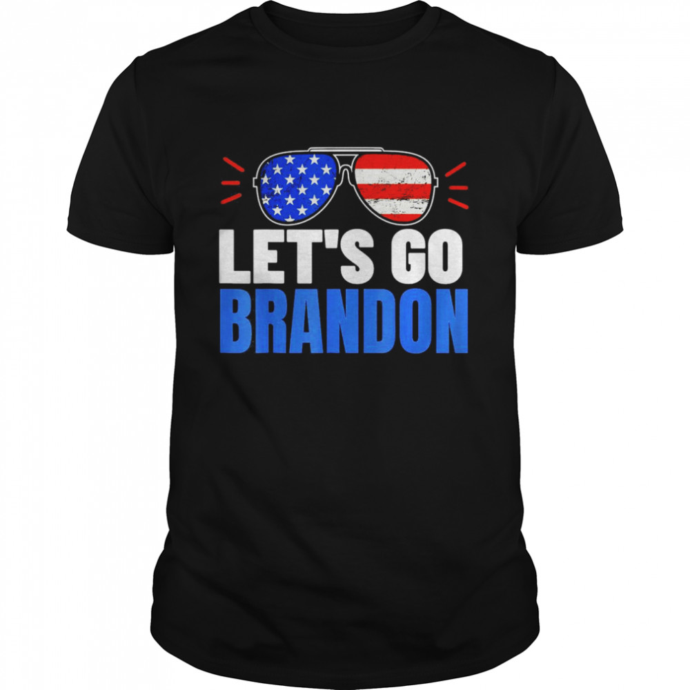 Let’s Go Brandon Flag Sunglasses Anti Bien Club Shirt