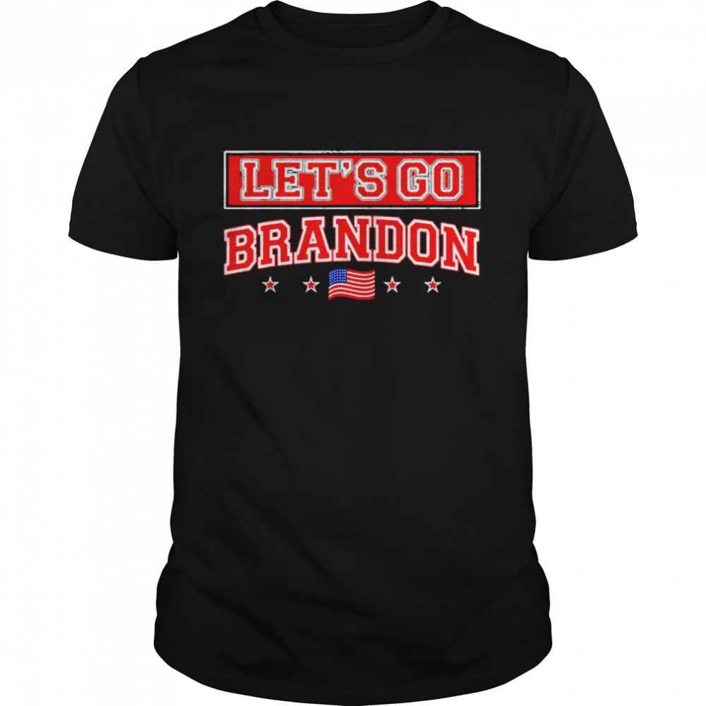 Let’s Go Brandon Impeach Biden Flag Us Tee Shirt