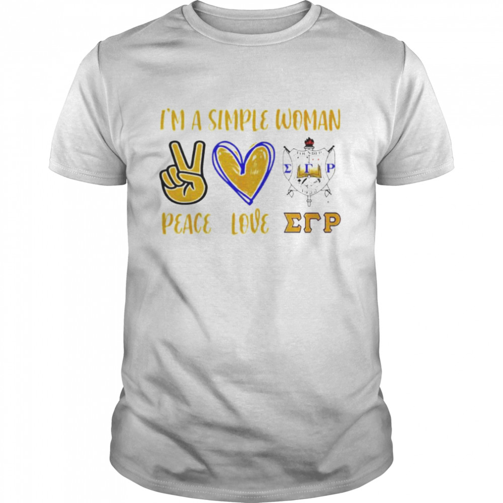 I’m a simple woman peace love Sigma Gamma Rho shirt Classic Men's T-shirt I’m a simple woman peace love Sigma Gamma Rho shirt Classic Men's T-shirt