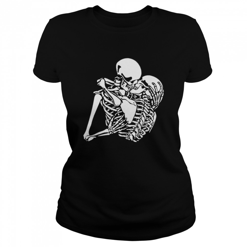 Kissing Skeleton Love,s Tarot Card, Vintage Halloween  Classic Women's T-shirt