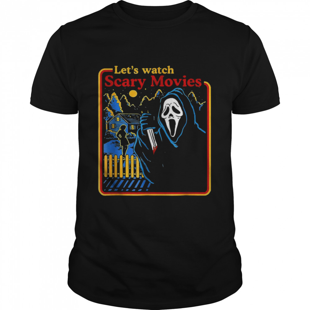 Lets Watch Scary Movies Scream Horror 2021 Halloween  Classic Men's T-shirt