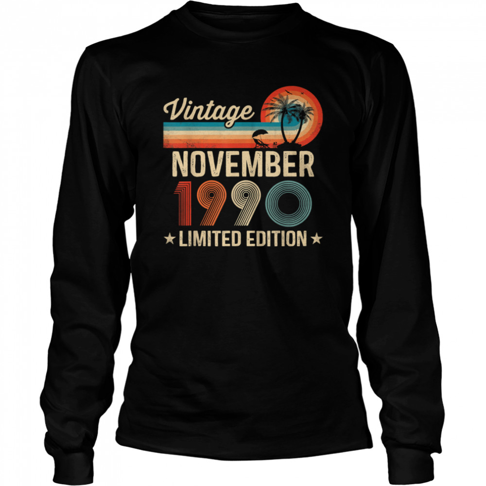 Vintage November 1990 Limited Edition T- Long Sleeved T-shirt