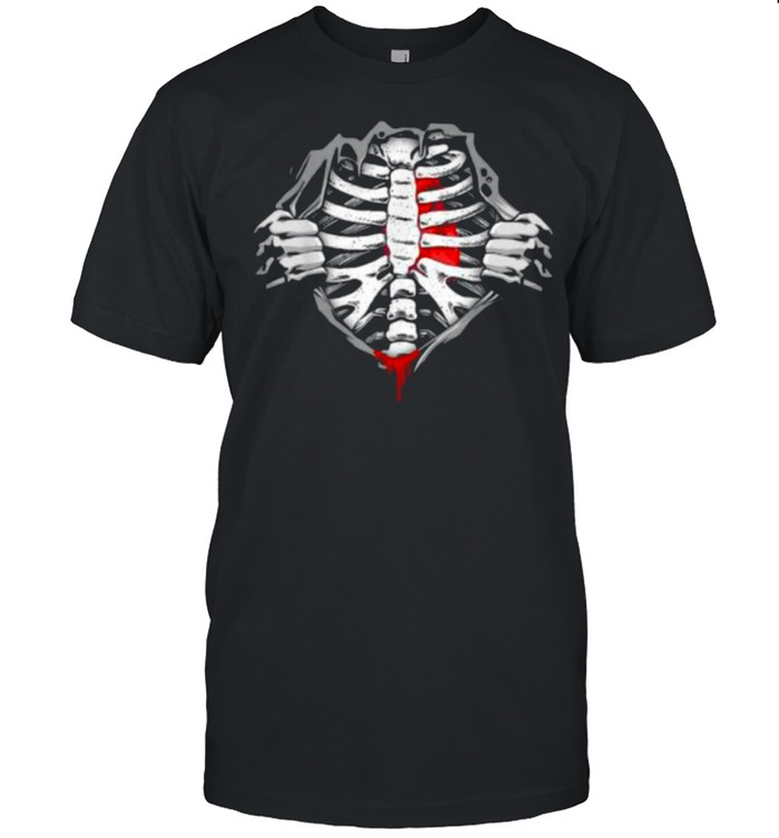 Halloween Skeleton Ribcage Zombie Costume Tee  Classic Men's T-shirt