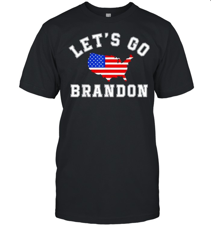 Let’s Go Brandon Conservative Anti Liberal US America Flag T-Shirt