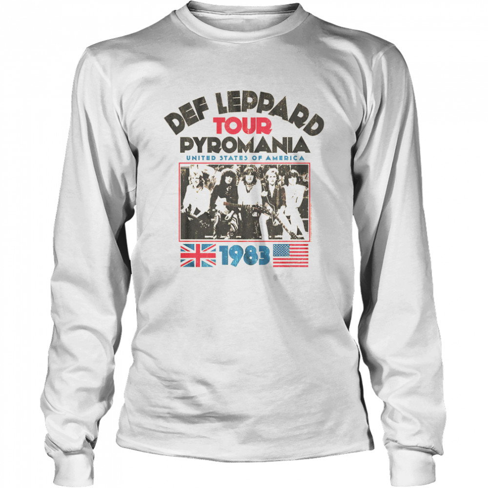 1983 Tour Def Leppard T- Long Sleeved T-shirt