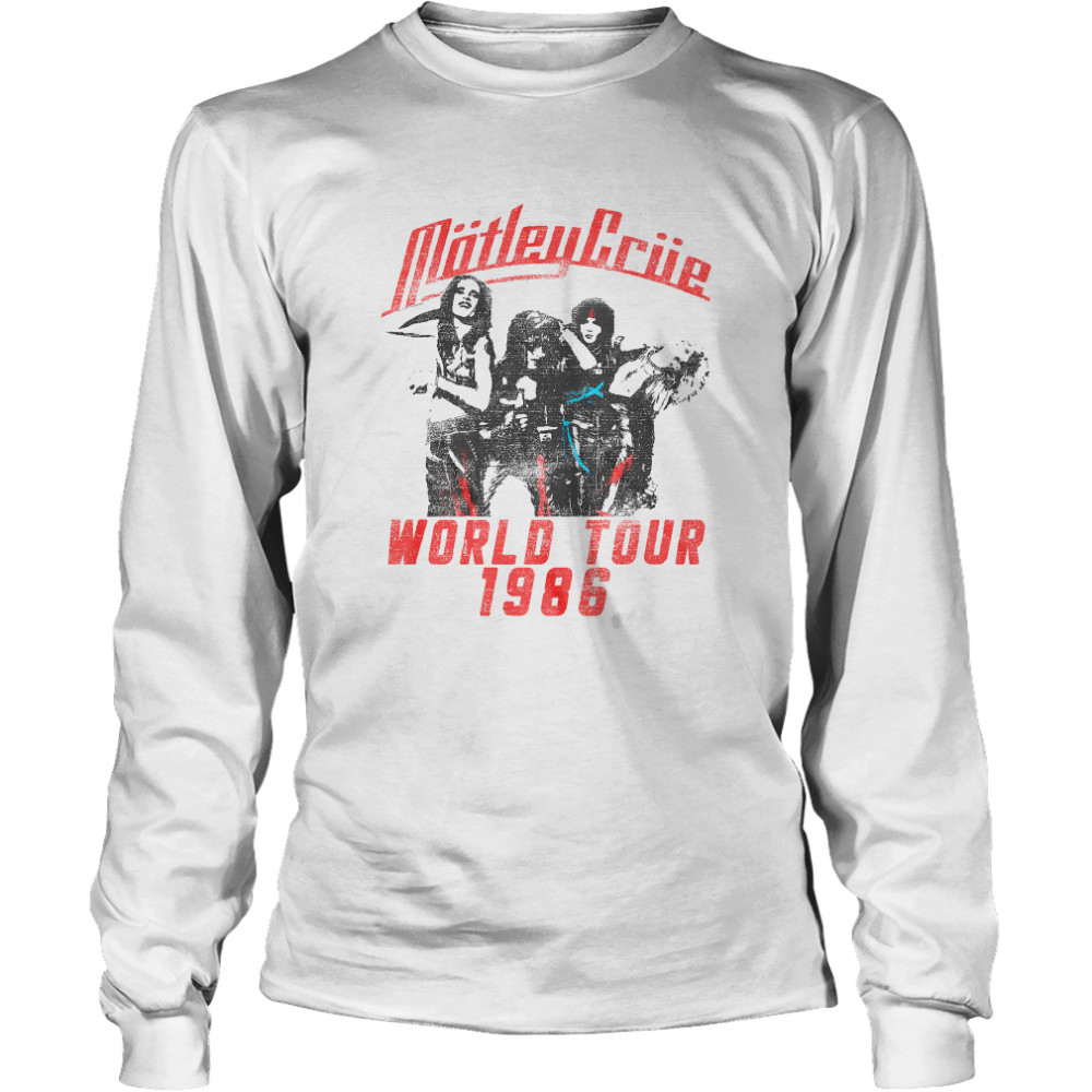 1986 World Tour Motley Crue T- Long Sleeved T-shirt