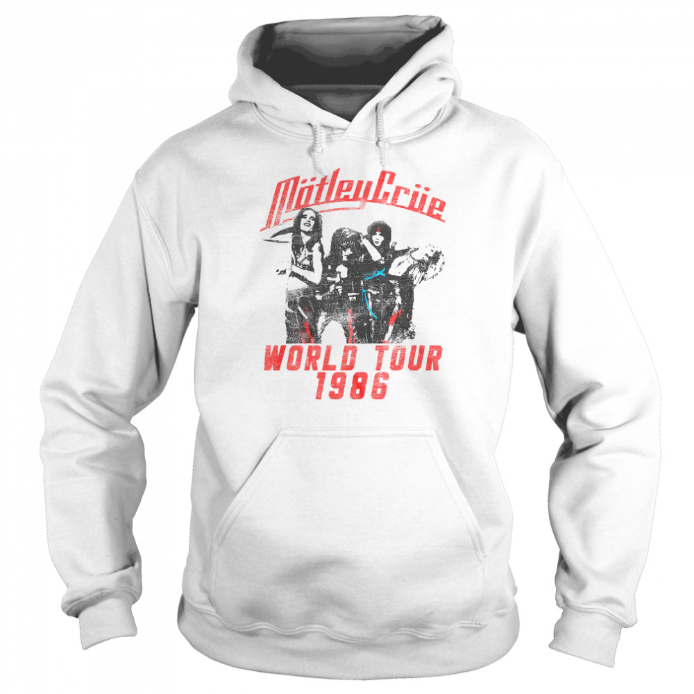 1986 World Tour Motley Crue T- Unisex Hoodie