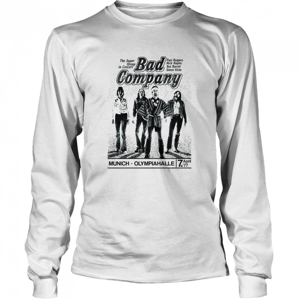 Bad Company Munich Concert 77 shirt Long Sleeved T-shirt