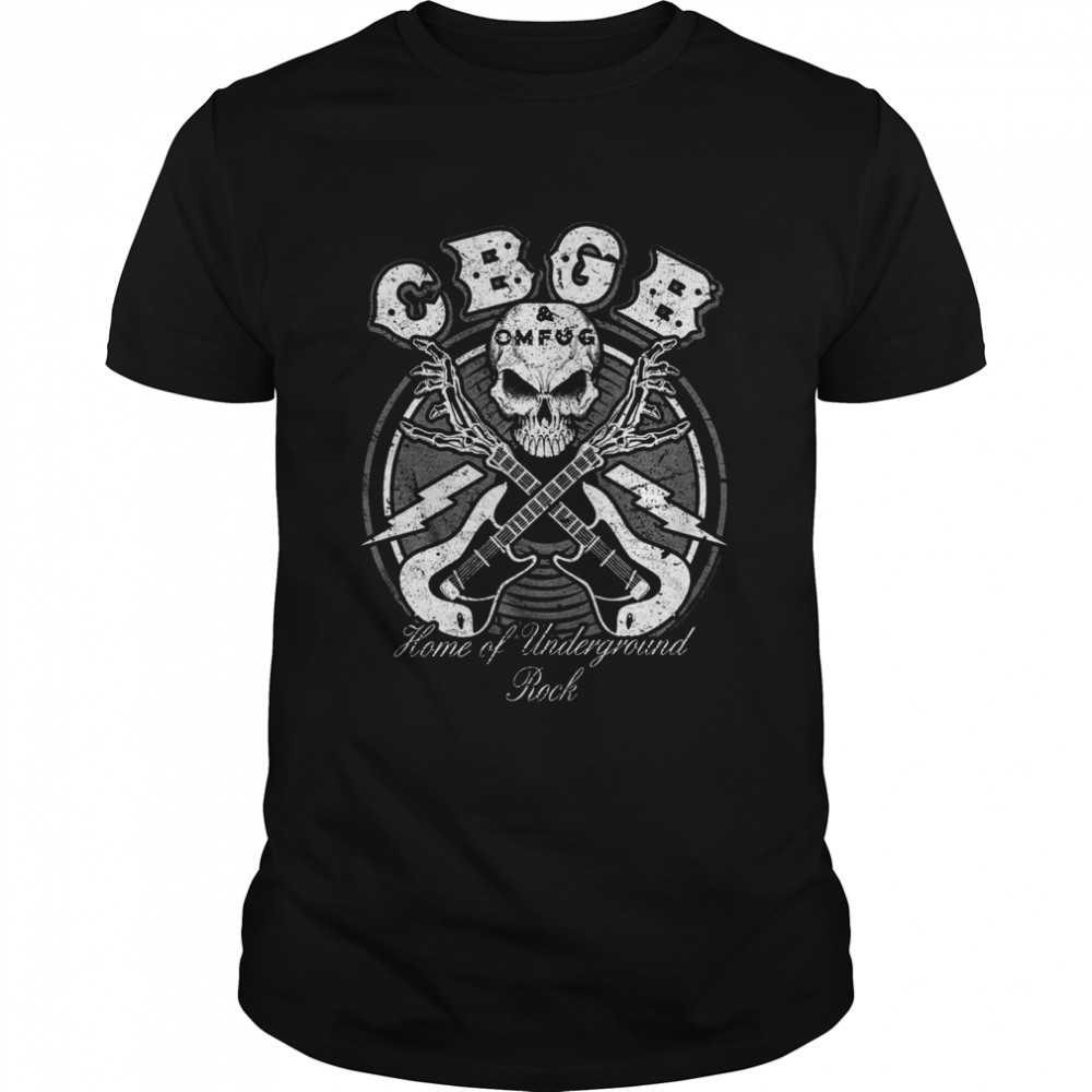 CBGB OMFUG Skeleton Guitars shirt Classic Men's T-shirt