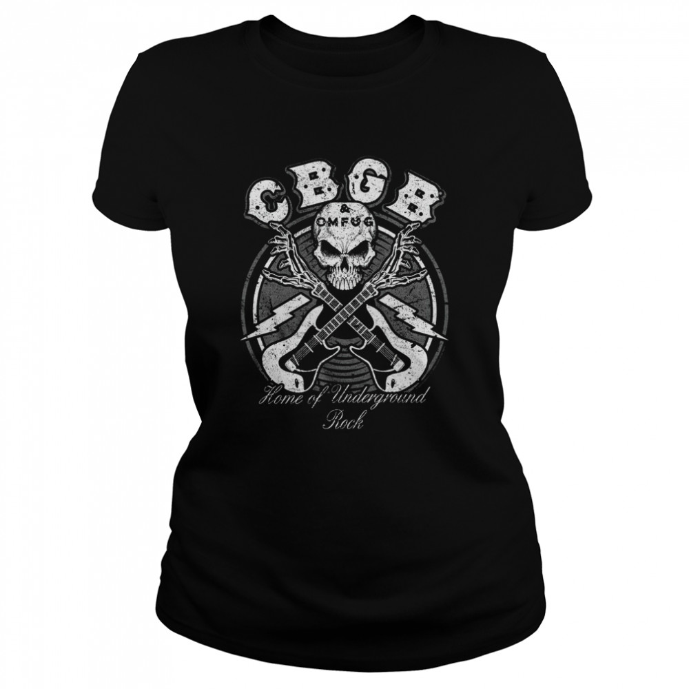 CBGB OMFUG Skeleton Guitars shirt Classic Women's T-shirt