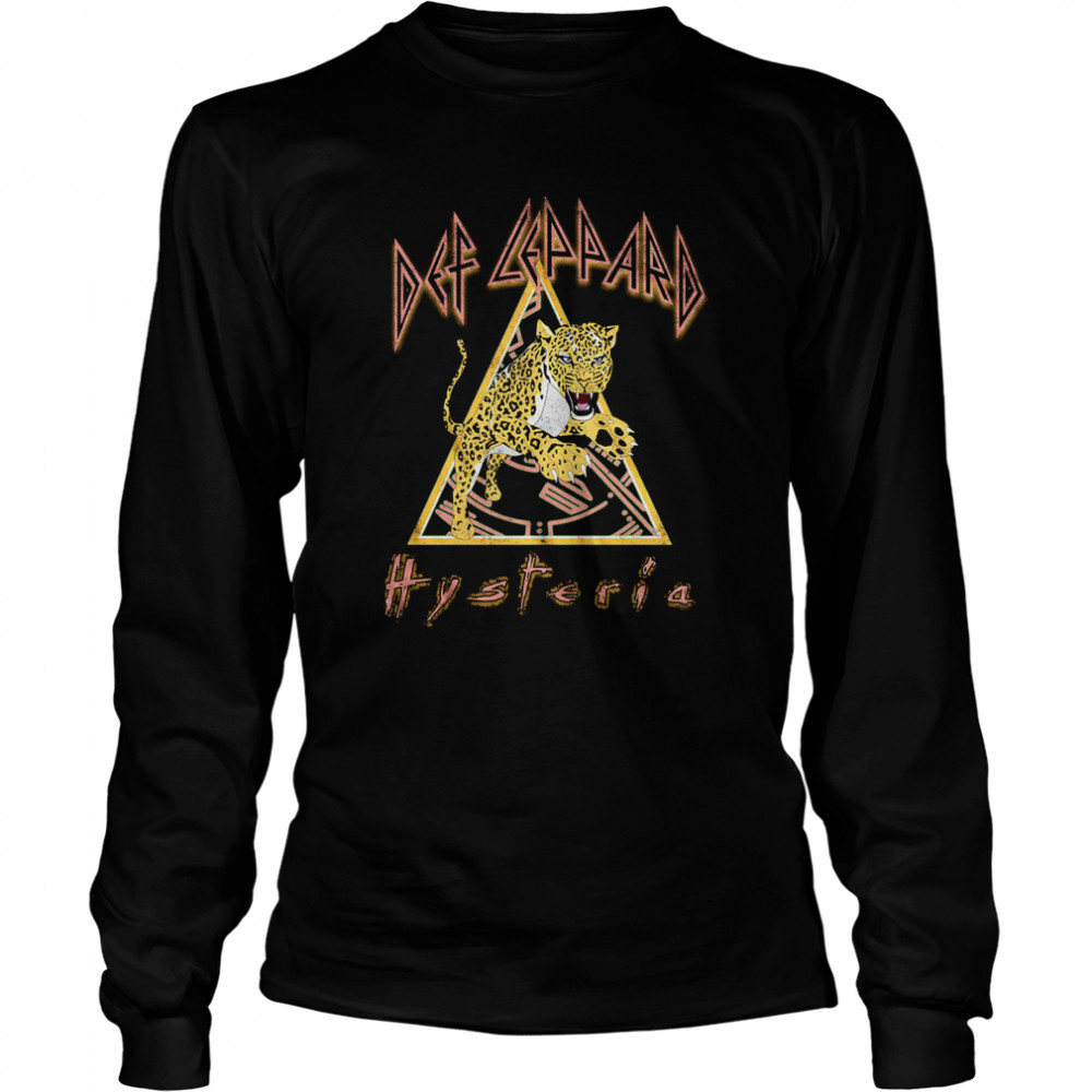 Def Leppard Hysteria Pouncing Leopard shirt Long Sleeved T-shirt