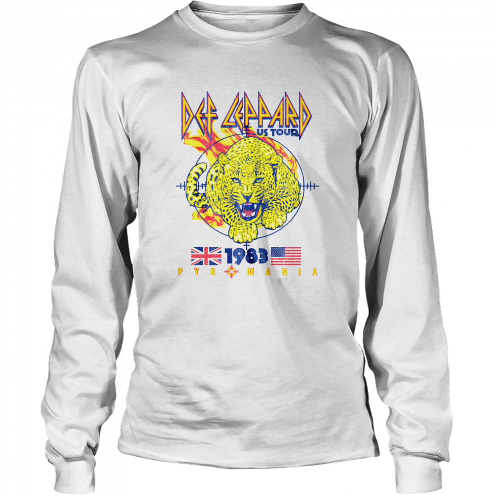 Def Leppard Pyromania Leopard 83 shirt Long Sleeved T-shirt