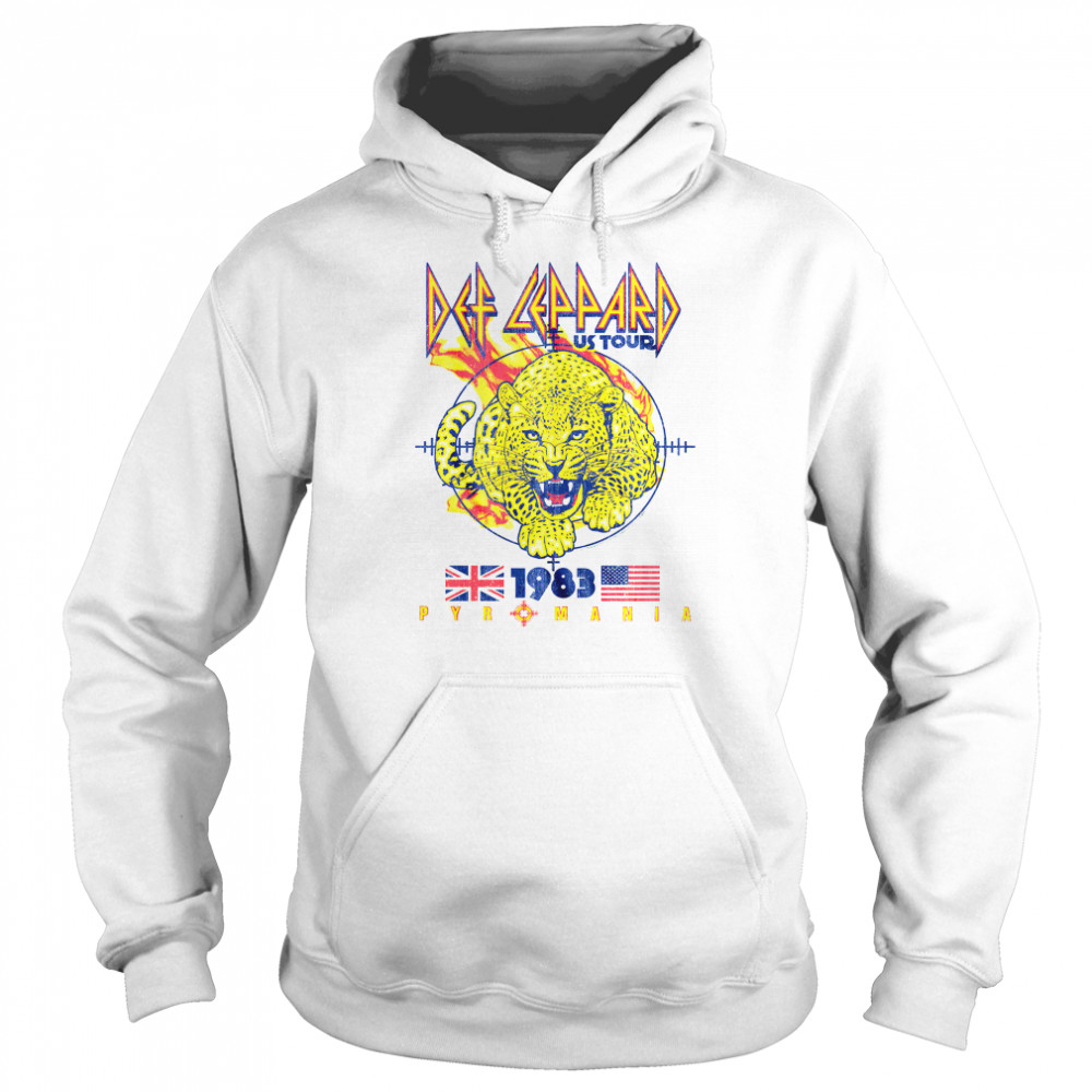 Def Leppard Pyromania Leopard 83 shirt Unisex Hoodie