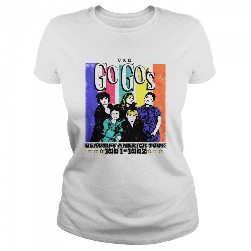 Go-Go’s Beautify America Tour 81-82 shirt Classic Women's T-shirt