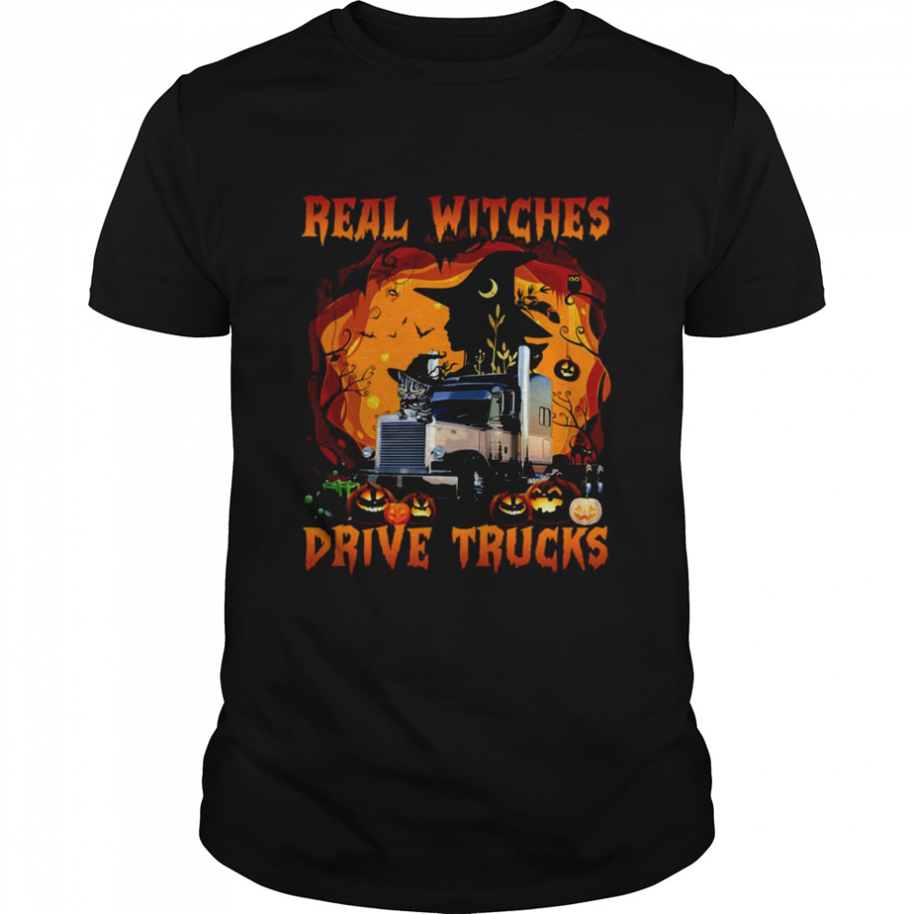 Halloween Real Witches Drive Trucks Trucker  Classic Men's T-shirt